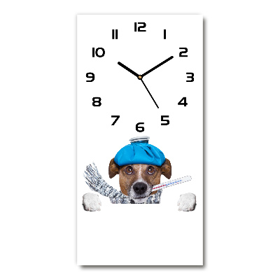 Moderné hodiny nástenné Chorý pes