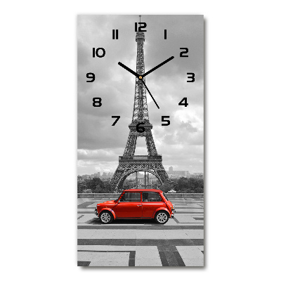 Nástenné hodiny Eiffelova veža auto