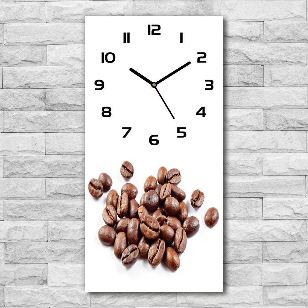 Moderné hodiny nástenné Zrnká kávy