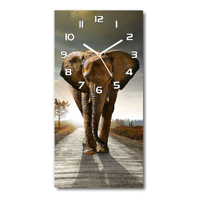 Nástenné hodiny tiché Prechádzajúce sa slon