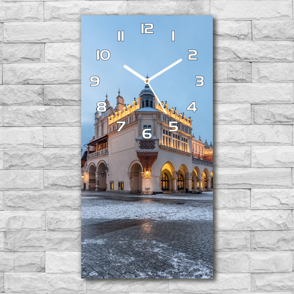 Nástenné sklenené hodiny Krakov Poľsko