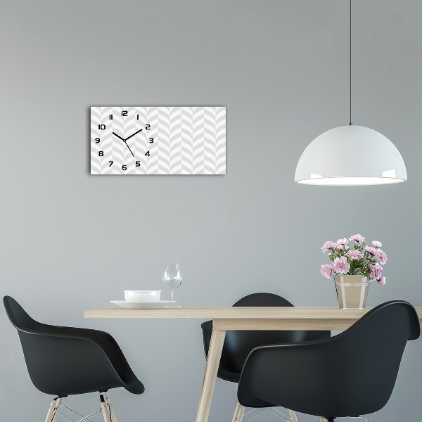 Vodorovné Sklenené hodiny na stenu Geometrické pozadie