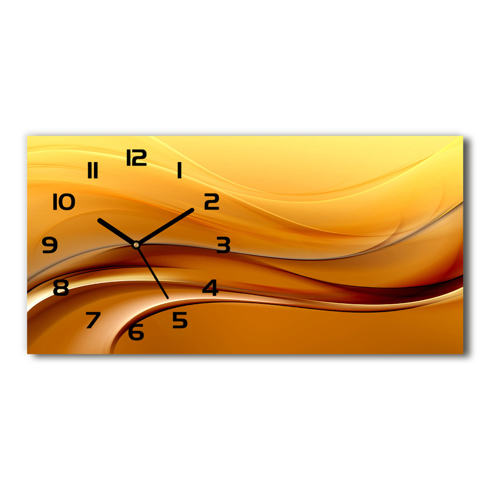 Vodorovné Moderné sklenené hodiny na stenu Vlny neskoro