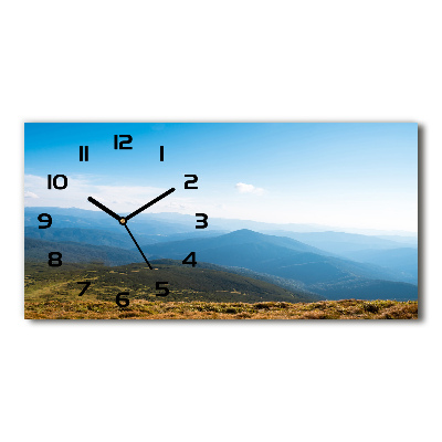 Vodorovné Sklenené hodiny na stenu Národný park Tatry