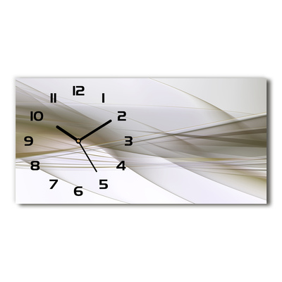 Vodorovné Moderné sklenené hodiny na stenu Abstrakcie
