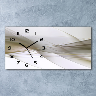 Vodorovné Moderné sklenené hodiny na stenu Abstrakcie