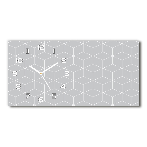Vodorovné Sklenené hodiny na stenu Geometrické pozadie