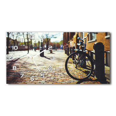 Vodorovné Sklenené hodiny na stenu Kolo v Amsterdame