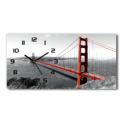 Vodorovné Sklenené hodiny na stenu Most San Francisco