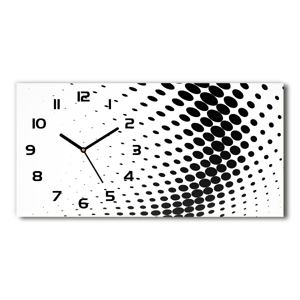 Vodorovné Sklenené hodiny na stenu Geometrické pozadie