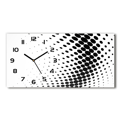 Vodorovné Sklenené hodiny na stenu Geometrické pozadie