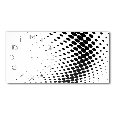 Vodorovné Sklenené hodiny na stenu Geometrické pozadie