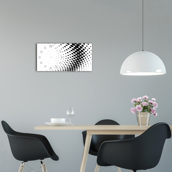 Vodorovné Sklenené hodiny na stenu Geometrické pozadie