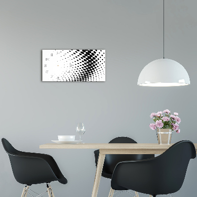 Vodorovné Sklenené hodiny na stenu Geometrické pozadie