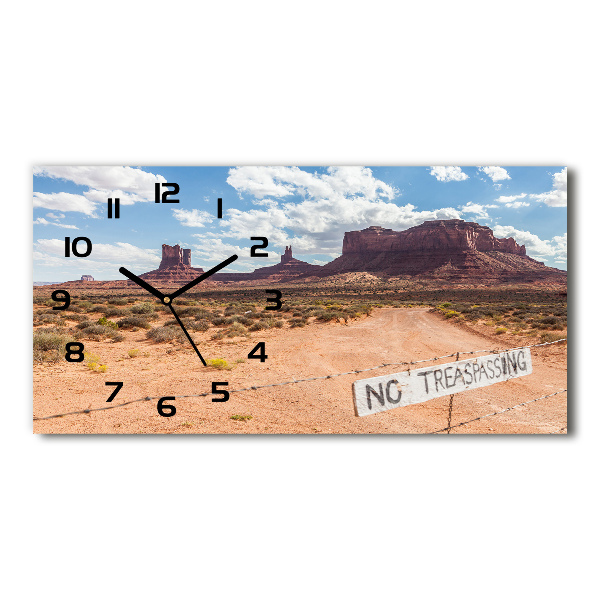 Vodorovné Moderné sklenené hodiny na stenu Arizona USA