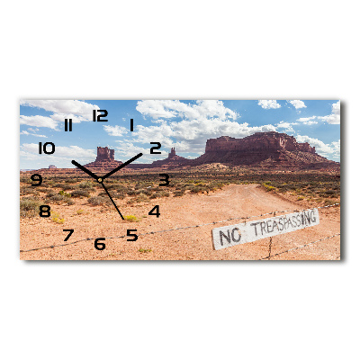 Vodorovné Moderné sklenené hodiny na stenu Arizona USA