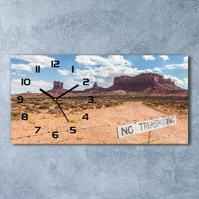 Vodorovné Moderné sklenené hodiny na stenu Arizona USA