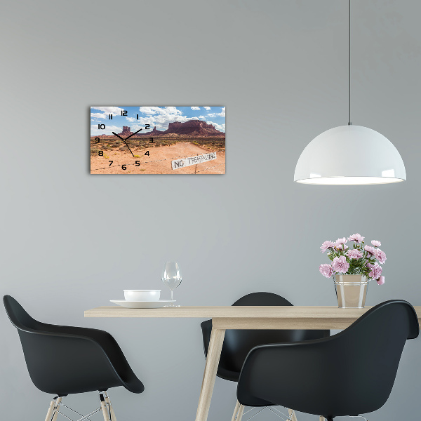 Vodorovné Moderné sklenené hodiny na stenu Arizona USA