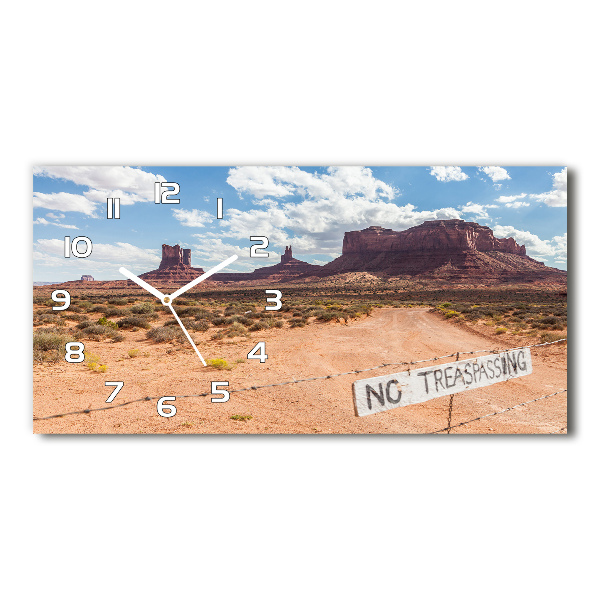 Vodorovné Moderné sklenené hodiny na stenu Arizona USA