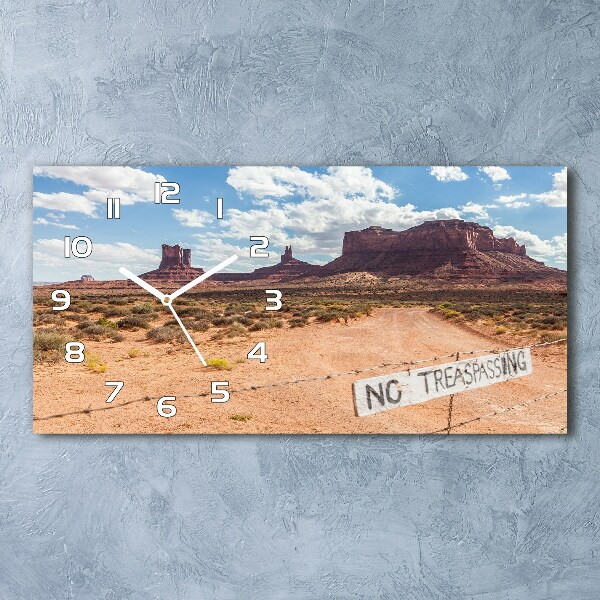 Vodorovné Moderné sklenené hodiny na stenu Arizona USA