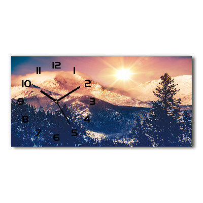 Vodorovné Sklenené hodiny na stenu tiché Hory Colorado