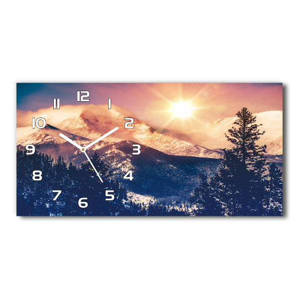 Vodorovné Sklenené hodiny na stenu tiché Hory Colorado