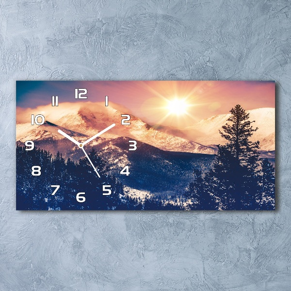 Vodorovné Sklenené hodiny na stenu tiché Hory Colorado