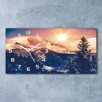 Vodorovné Sklenené hodiny na stenu tiché Hory Colorado