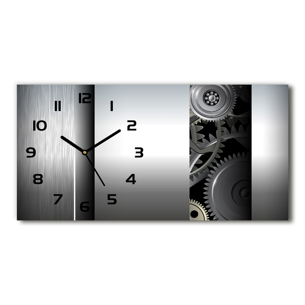 Vodorovné Sklenené hodiny na stenu Pastorok abstrakcie
