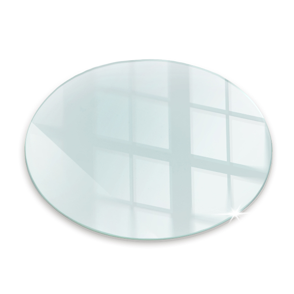 Sklo pod krb okrúhla priehľadná