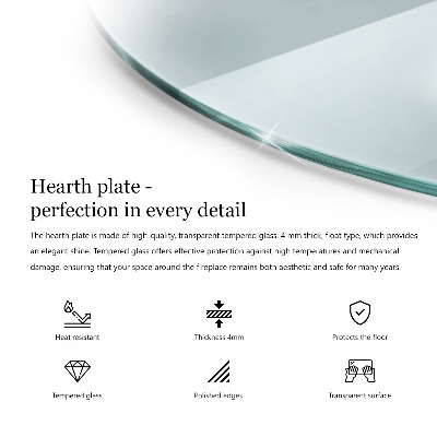 Sklo pod krb okrúhla priehľadná