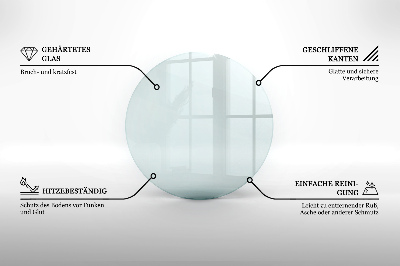 Sklo pod krb okrúhla priehľadná