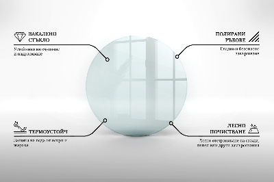 Sklo pod krb okrúhla priehľadná