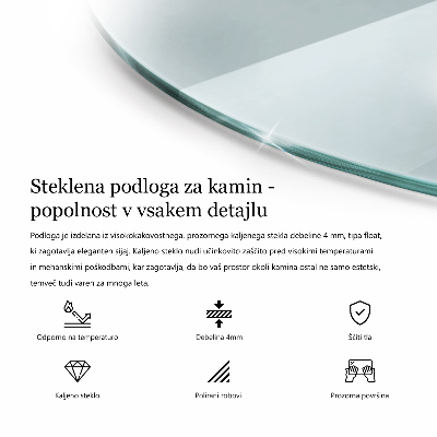 Sklo pod krb okrúhla priehľadná