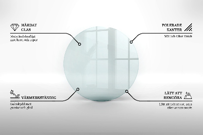 Sklo pod krb okrúhla priehľadná