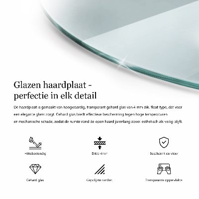 Sklo pod krb okrúhla priehľadná