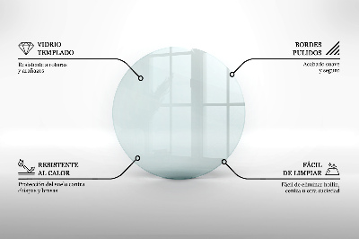 Sklo pod krb okrúhla priehľadná