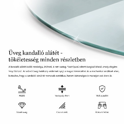 Sklo pod krb okrúhla priehľadná