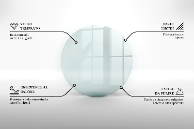 Sklo pod krb okrúhla priehľadná