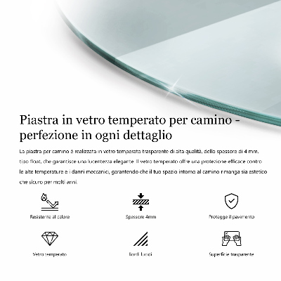 Sklo pod krb okrúhla priehľadná