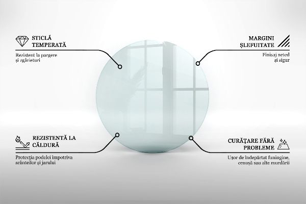 Sklo pod krb okrúhla priehľadná