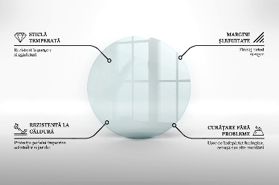 Sklo pod krb okrúhla priehľadná