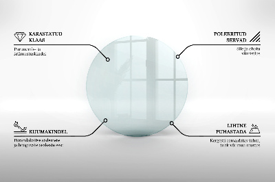 Sklo pod krb okrúhla priehľadná