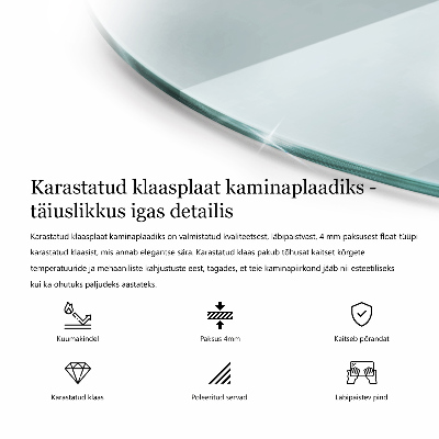 Sklo pod krb okrúhla priehľadná