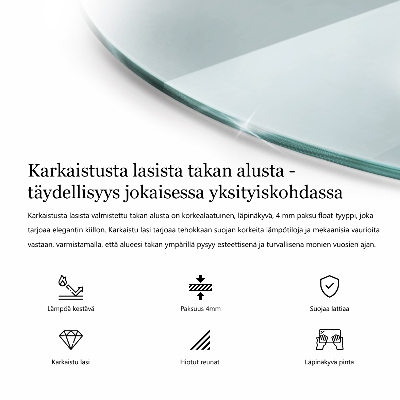 Sklo pod krb okrúhla priehľadná