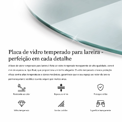 Sklo pod krb okrúhla priehľadná