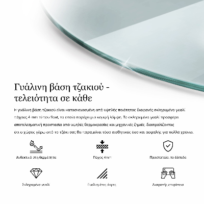 Sklo pod krb okrúhla priehľadná