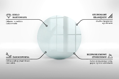 Sklo pod krb okrúhla priehľadná