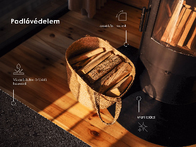 Podložka pod kachle v industriálnom kovovom vyhotovení