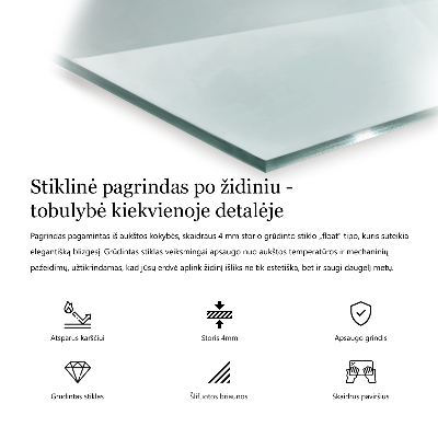 Šesťuholníková podložka pod krb priehľadná